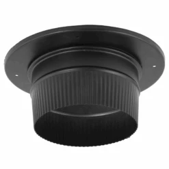 DuraVent DuraBlack 6 Inch Diameter Black Snap-Lock Adapter W/Trim - 6DBK-ADSL