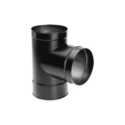 DuraVent DuraBlack 6 Inch Diameter Black 22 Gauge Tee - 6DBK-TW
