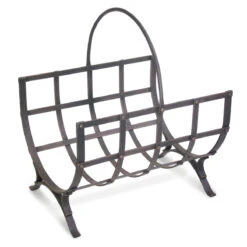 Pilgrim Distressed Bronze Finish 18 Inch Manor Wood Rack - 18536