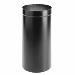 DuraVent DuraBlack 7 Inch Diameter Black Oval-to-Round Adapter - 7DBK-ADOR