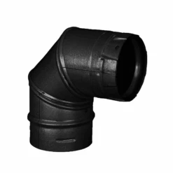 DuraVent Pellet Vent Pro 4 Inch Diameter Black 90 Degree Elbow - 4PVP-E90B