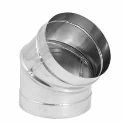DuraVent DuraBlack 6 Inch Diameter Stainless Steel 45 Degree Black Elbow - 6DBK-E45SS