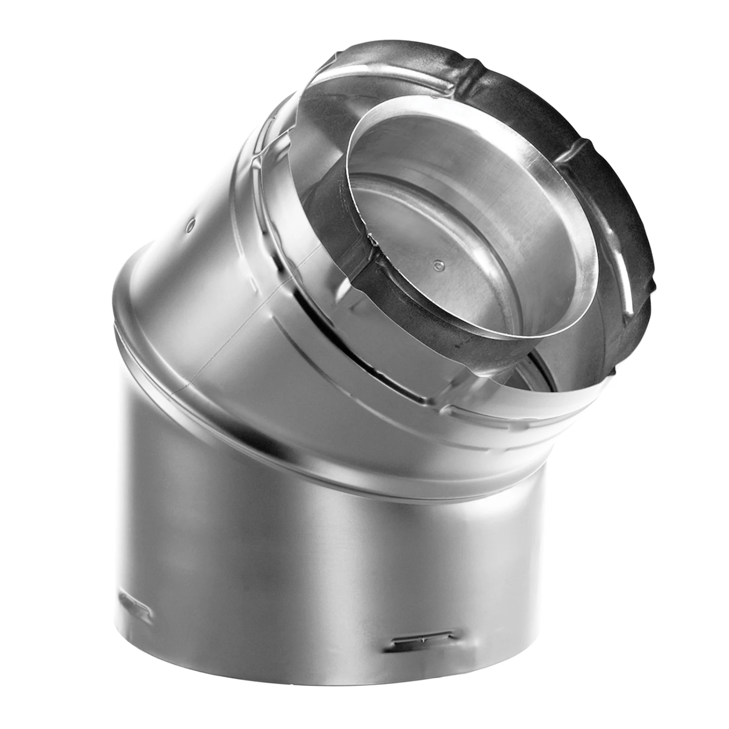 DuraVent DirectVent Pro Elbow Swivel - Galvanized Direct Vent Pipe For Gas Fireplaces & Gas Stoves - 46DVA-E45