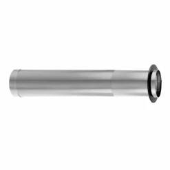 DuraVent DuraBlack 6 Inch Diameter Stainless Steel Telescoping Length 44 Inch - 68 Inch W/trim - 6DBK-TLSS