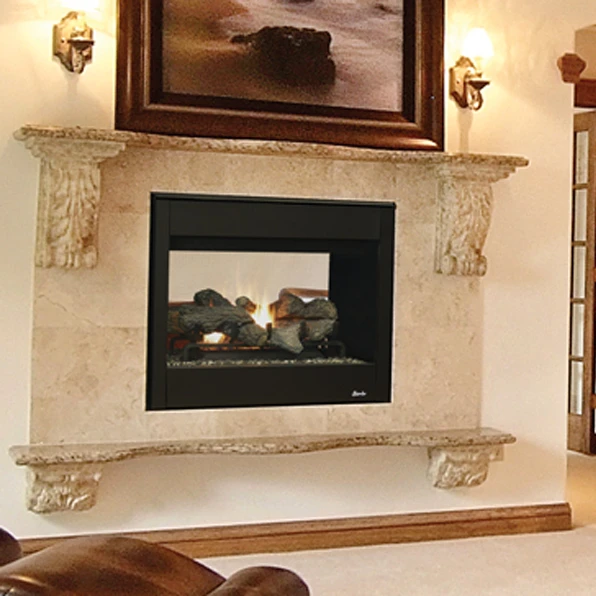 Superior 35 Inch Direct Vent Traditional See-Thru Gas Fireplace - DRT35ST