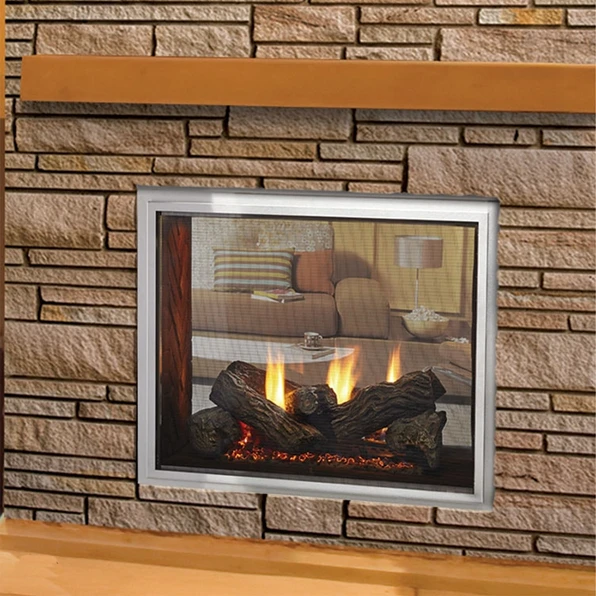 Majestic Fortress 36 Indoor/Outdoor See-Through Gas Fireplace - ODFORTG-36