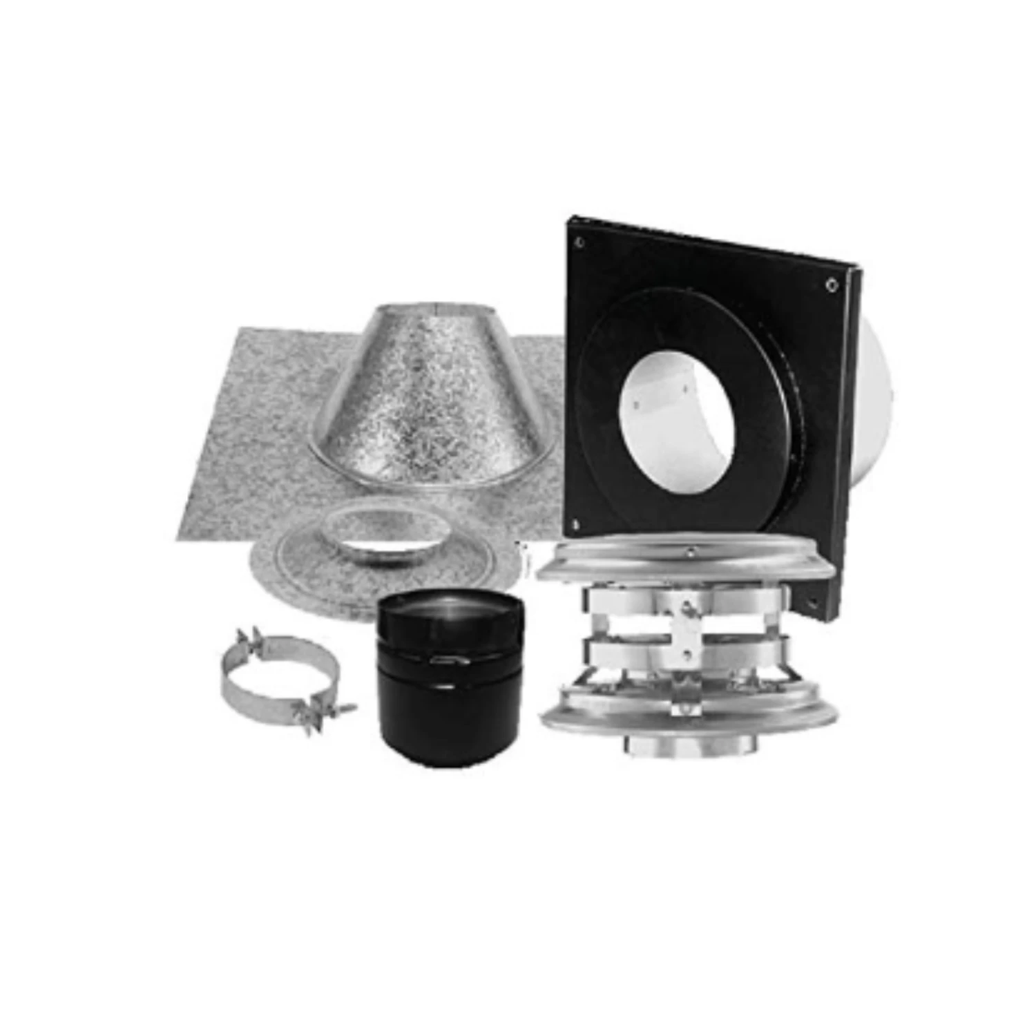 DuraVent Pellet Vent Pro 4 Inch Vertical Kit - Flat Ceiling - 4PVP-KVA