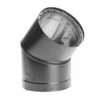 DuraVent DVL 6 Inch Diameter Double Wall Black 45 Degree Elbow - 6DVL-E45