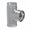 DuraVent Pellet Vent Pro 4 Inch Diameter Single Tee W/Clean-Out Tee Cap - 4PVP-T1