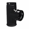 DuraVent Pellet Vent Pro 4 Inch Diameter Black Single Tee W/Clean-Out Tee Cap - 4PVP-TB1