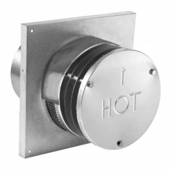 DuraVent DirectVent Pro Horizontal Round Termination Cap Direct Vent Pipe For Gas Fireplaces & Gas Stoves - 58DVA-HRCS