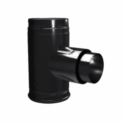 DuraVent Pellet Vent Pro 4 Inch Diameter Black Adapter Tee - 4PVP-TADB1