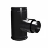DuraVent Pellet Vent Pro 3 Inch Diameter Black Adapter Tee W/Clean-Out Tee Cap - 3PVP-TADB1