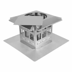 DuraVent Pellet Vent Pro 3 Inch Diameter Stainless Steel Prairie Termination Cap Stainless W/3 Inch Exhaust Vent And 3 Inch Air Intake - 3PVP-VCT33