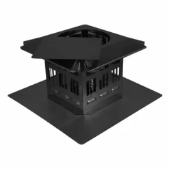 DuraVent Pellet Vent Pro 3 Inch Diameter Black Prairie Termination Cap Black W/3 Inch Exhaust Vent And 3 Inch Air Intake - 3PVP-VCTB33