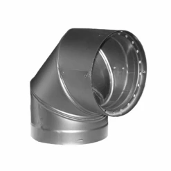 DuraVent DVL 7 Inch Diameter Double Wall Black 90 Degree Elbow - 7DVL-E90