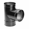 DuraVent DuraBlack 10 Inch Diameter Black Tee W/Clean-Out Cap - 10DBK-T