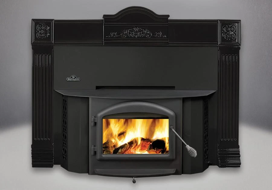 Napoleon Oakdale Deluxe Metallic Black Wood Burning Insert - 1402M - Image 2