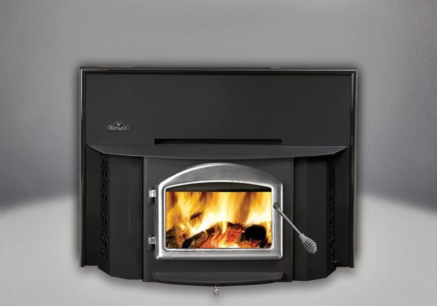 Napoleon Oakdale Deluxe Metallic Black Wood Burning Insert - 1402M - Image 4