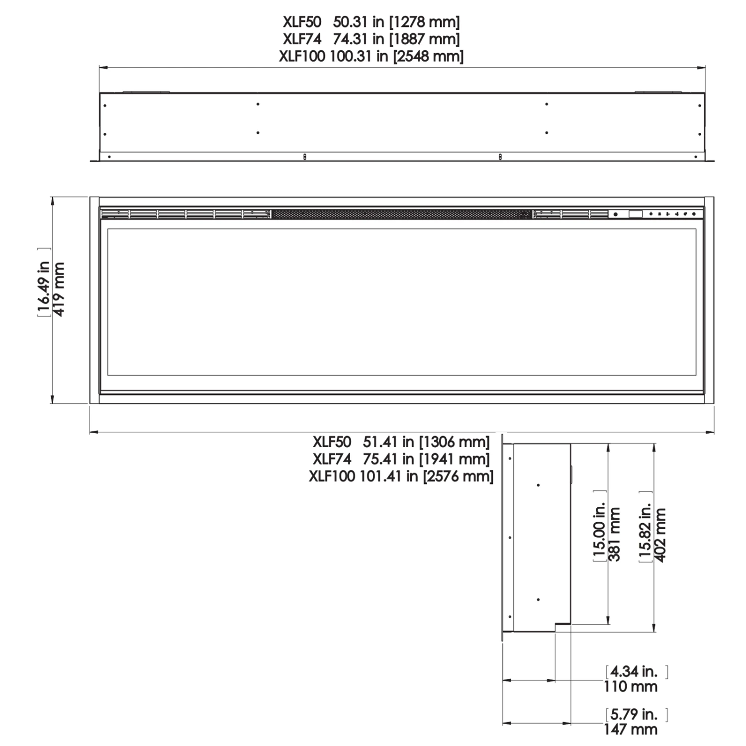 Dimplex IgniteXL 74 Inch Linear Electric Fireplace - XLF74 - Image 3