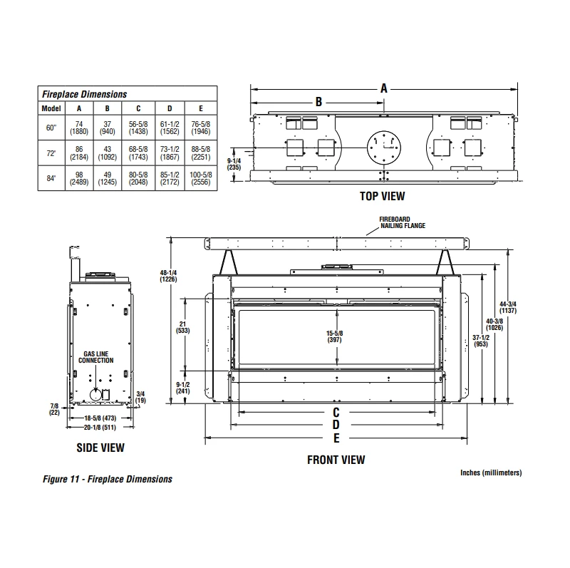 Superior 60 Inch Contemporary Linear Direct Vent Gas Fireplace - DRL6060TEN - Image 2