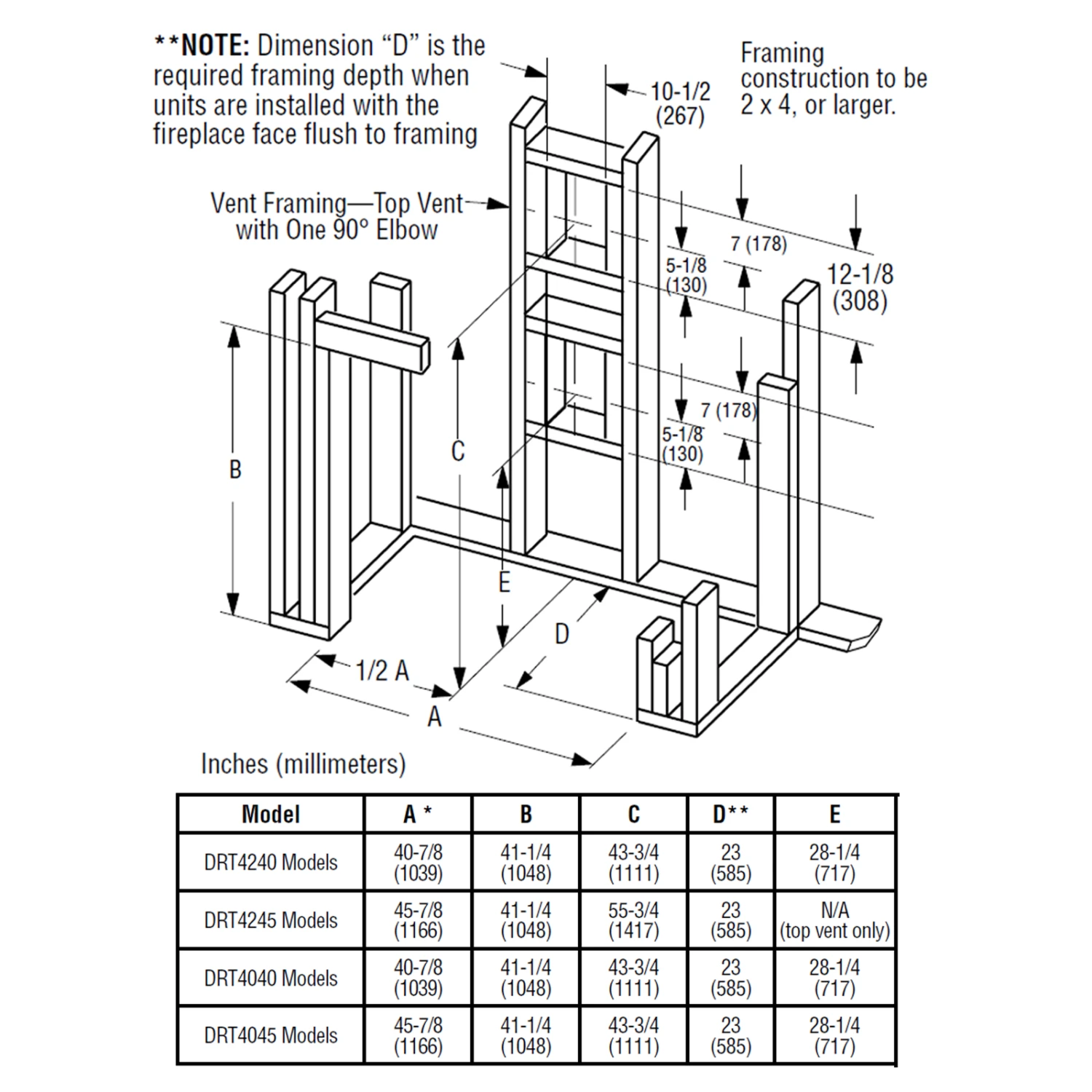 Superior 40 Inch Direct Vent Traditional Gas Fireplace - DRT4040 - Image 3