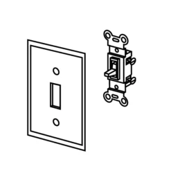 Superior White On/Off Wall Switch Kit - FWSK