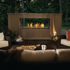 Napoleon Galaxy See-Thru Two-Sided Outdoor Linear Gas Fireplace - GSS48STE