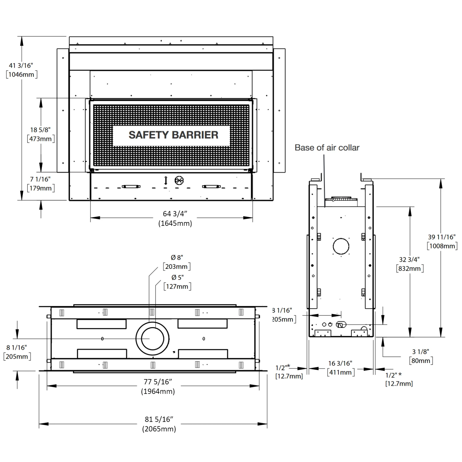 Napoleon Vector 62 See-Through Linear Direct-Vent Gas Fireplace - LV62N2 - Image 2