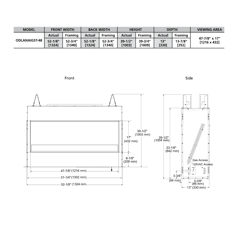Majestic Lanai 48 Inch See Thru Outdoor Linear Gas Fireplace - ODLANAIGST-48 - Image 2