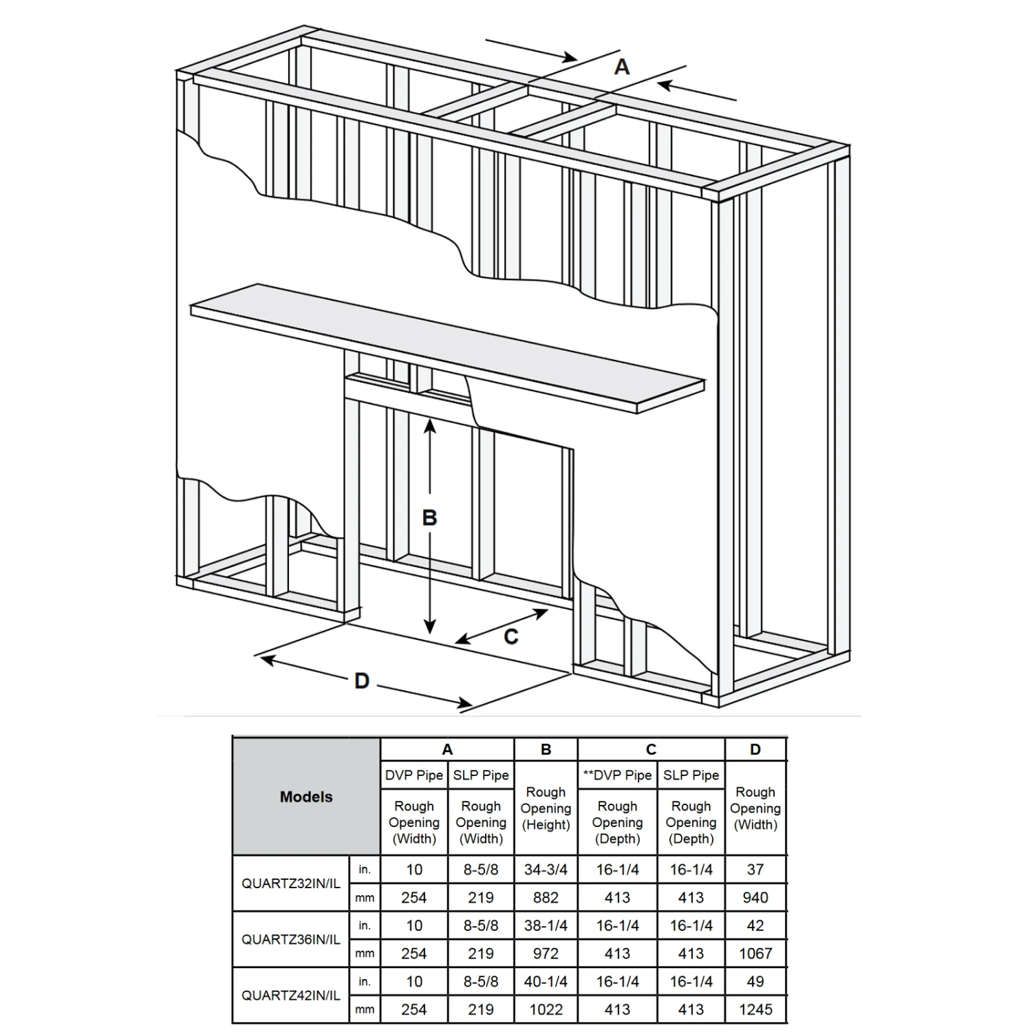 Majestic Quartz 36 Direct Vent Gas Fireplace - QUARTZ36 - Image 3