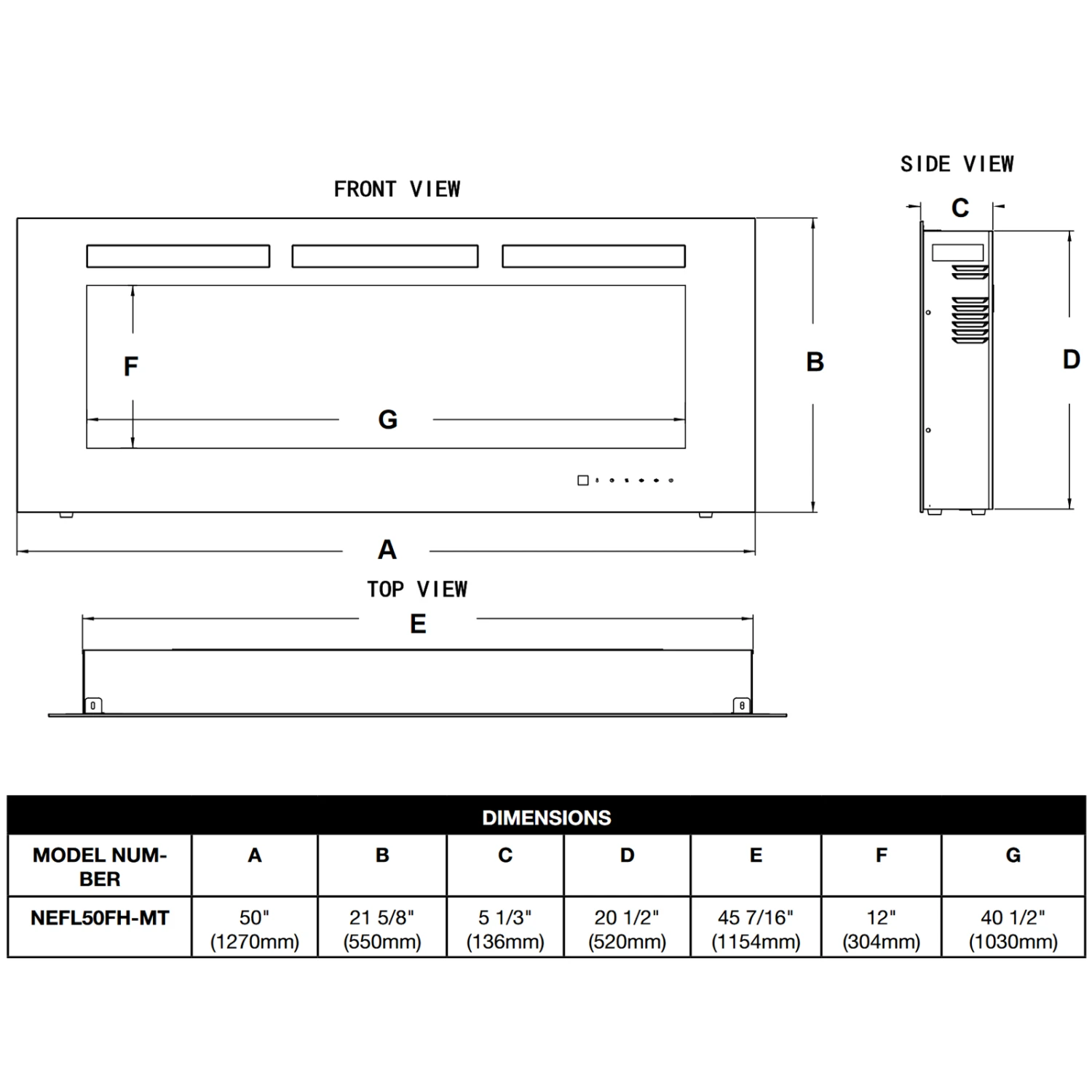 Napoleon Phantom 50 Inch Wall Mounted Electric Fireplace - NEFL50FH-MT - Image 16