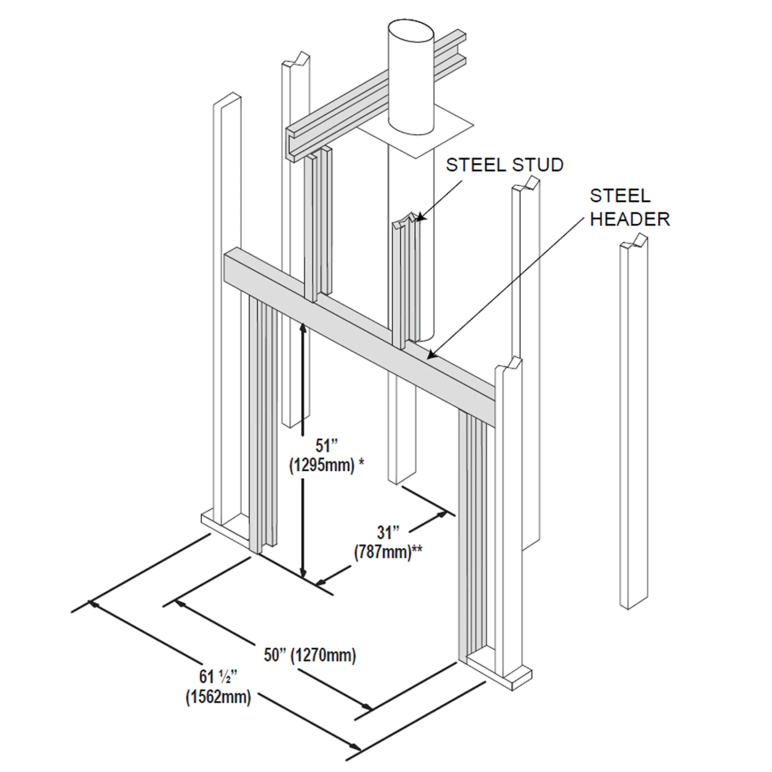 Napoleon High Country 6000 Wood Burning Fireplace - NZ6000-1 - Image 4