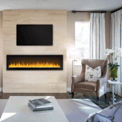 Napoleon AlluraVision 60 Inch Slimline Wall Mounted Electric Fireplace - NEFL60CHS-1