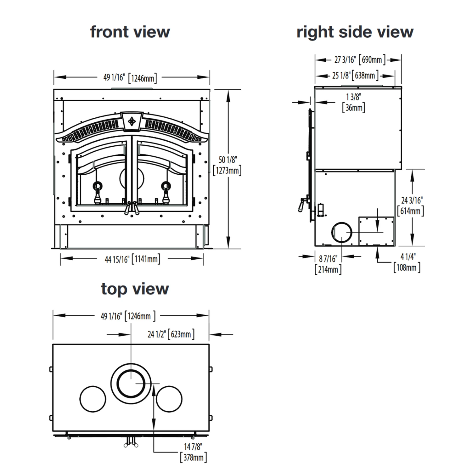 Napoleon High Country 6000 Wood Burning Fireplace - NZ6000-1 - Image 3