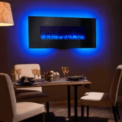 SimpliFire 58 Wall-Mount Electric Fireplace - SF-WM58-BK