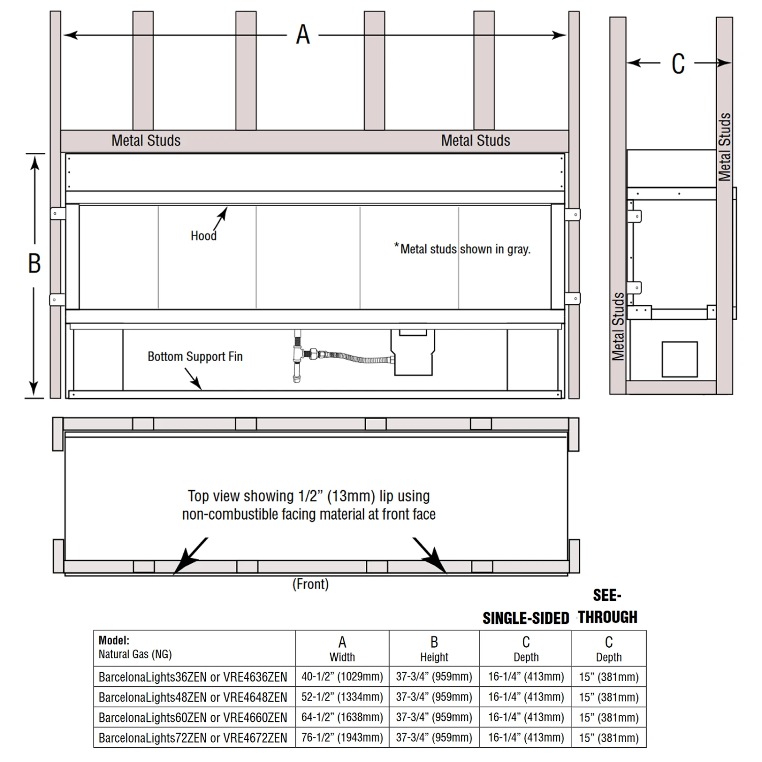 Superior 48 Inch Linear Vent Free Outdoor Gas Fireplace - VRE4648 - Image 5