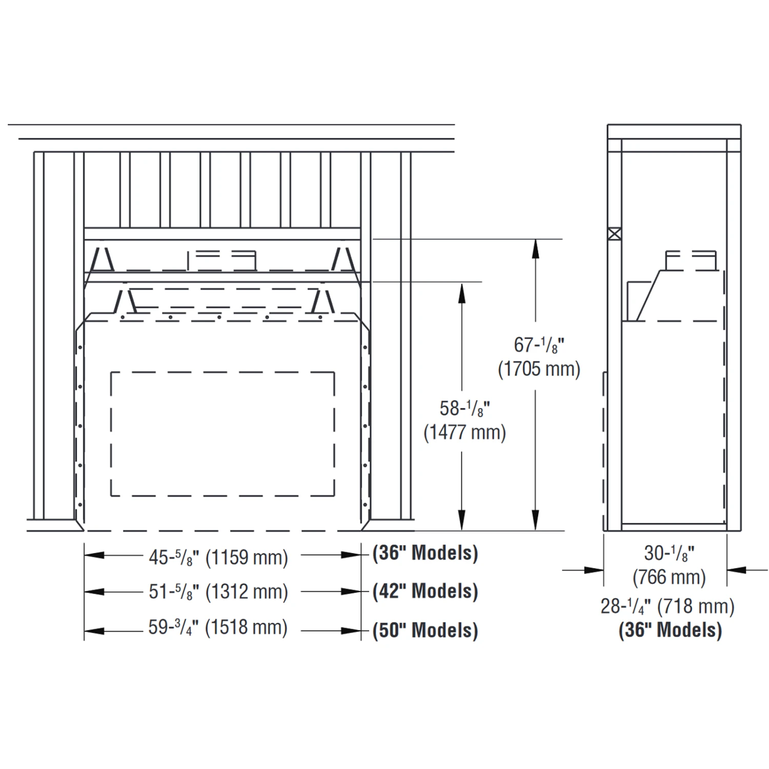 Superior 42 Inch Traditional Wood Fireplace - WRT6042 - Image 3