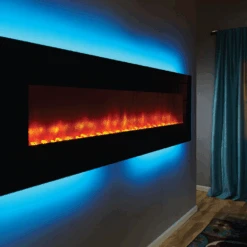 SimpliFire 94 Inch Wall-Mount Electric Fireplace - SF-WM94-BK