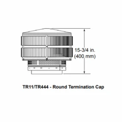 Majestic Wood Burning Vent Pipe Cap Round - TR11