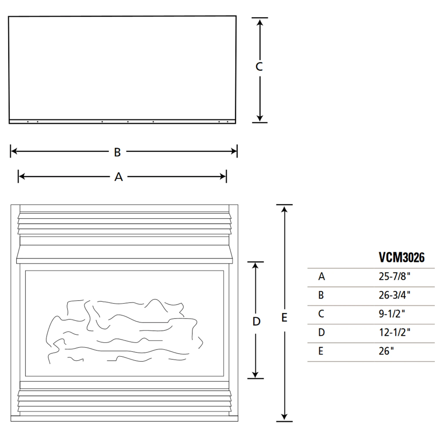 Superior 26 Inch Vent Free Gas Fireplace - VCM3026 - Image 2