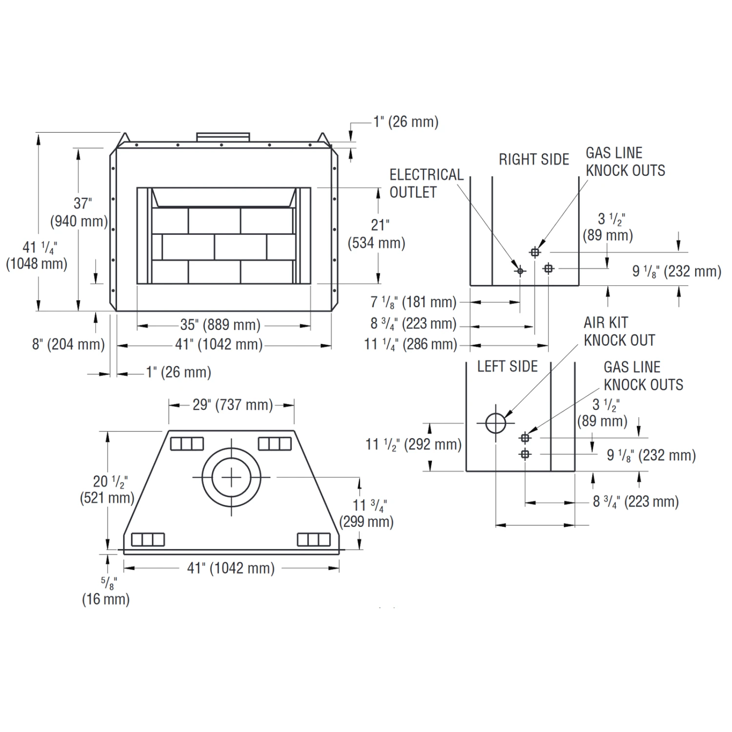 Superior 36 Inch Outdoor Wood Fireplace - WRE3036 - Image 2