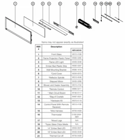 Napoleon Flame Projection Panel For NEFL50CHS - W010-0285