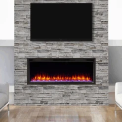SimpliFire Allusion Platinum 50 Linear Electric Fireplace - SF-ALLP50-BK