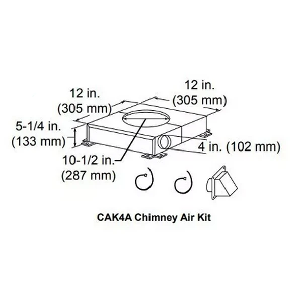 Majestic Chimney Air Kit (for SL300 Series Chimney Systems Only) - CAK4A - Image 2