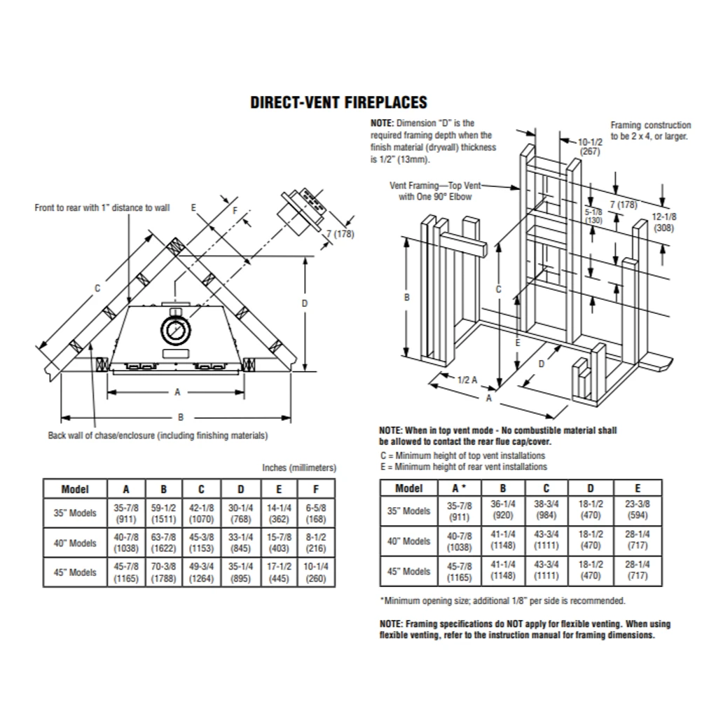 Superior 40 Inch Traditional Direct-Vent Gas Fireplace - DRC3040 - Image 2