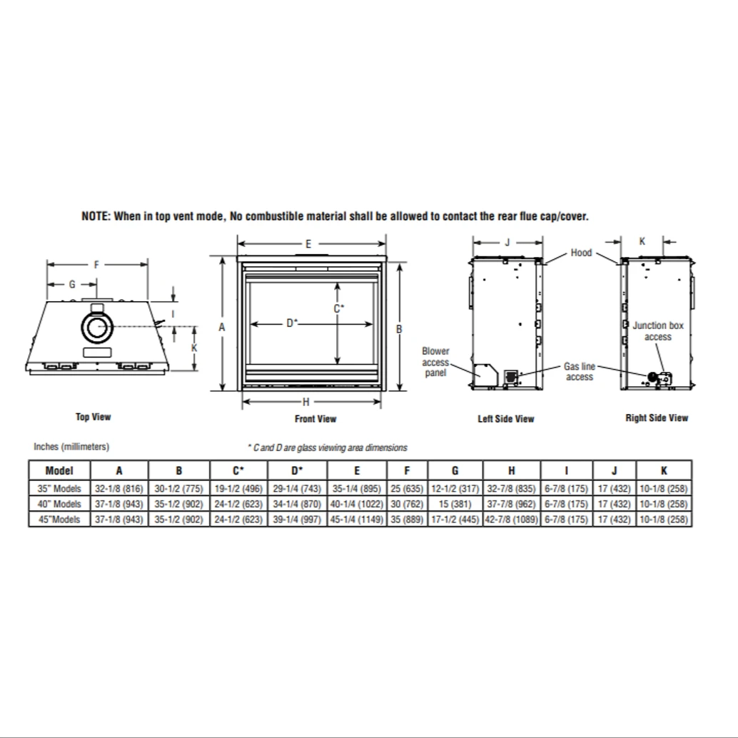 Superior 40 Inch Traditional Direct-Vent Gas Fireplace - DRC3040 - Image 3