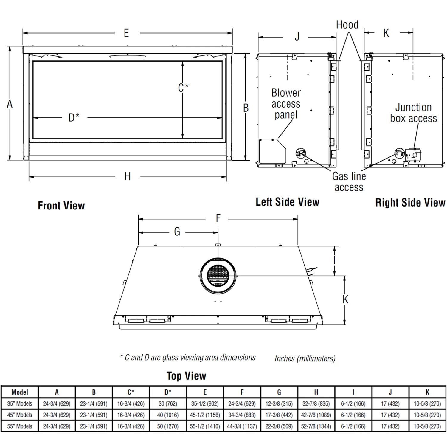Superior 45 Inch Contemporary Linear Direct Vent Gas Fireplace - DRL2045TEN - Image 2