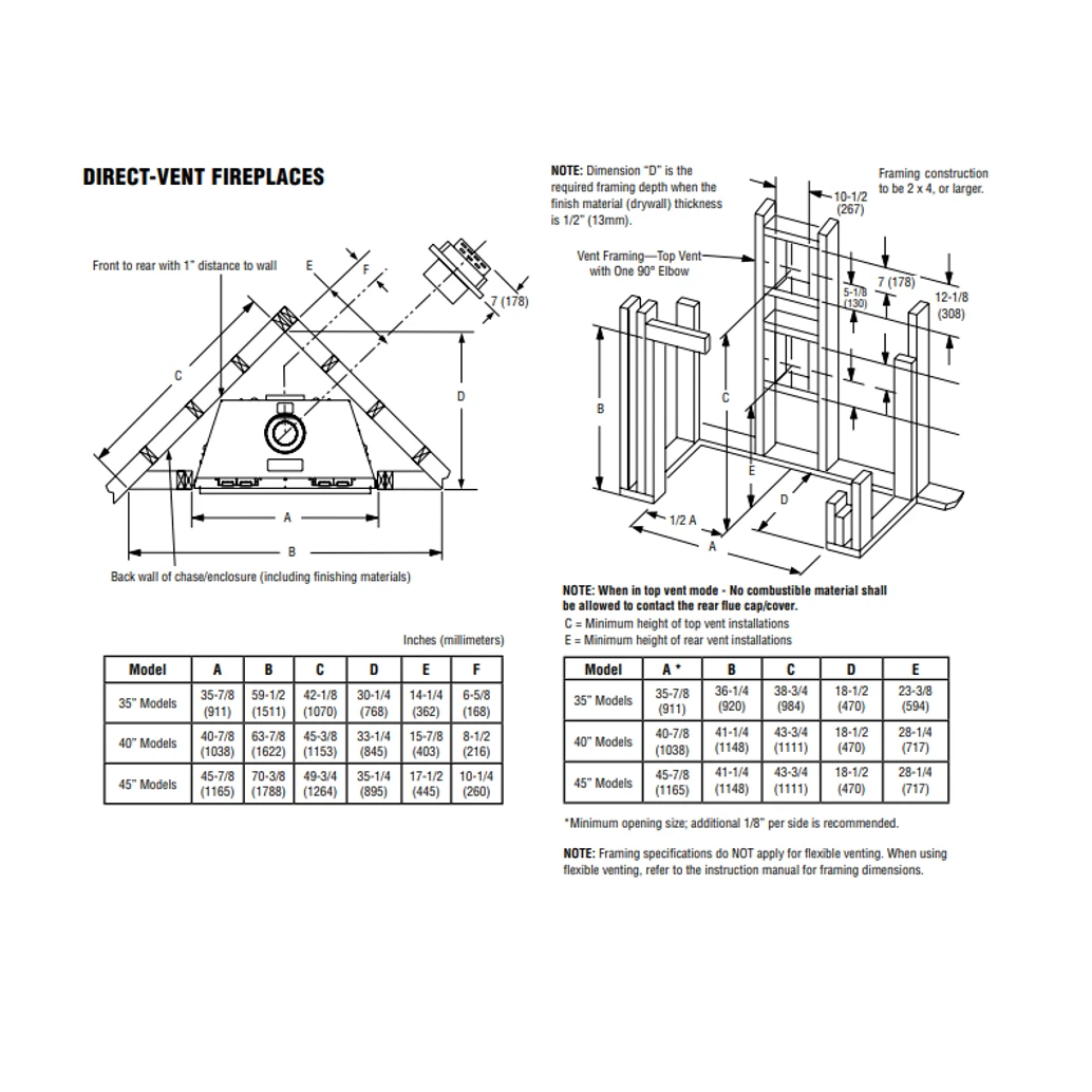 Superior 35 Inch Traditional Top Or Rear Direct-Vent Gas Fireplace - DRT3035 - Image 3
