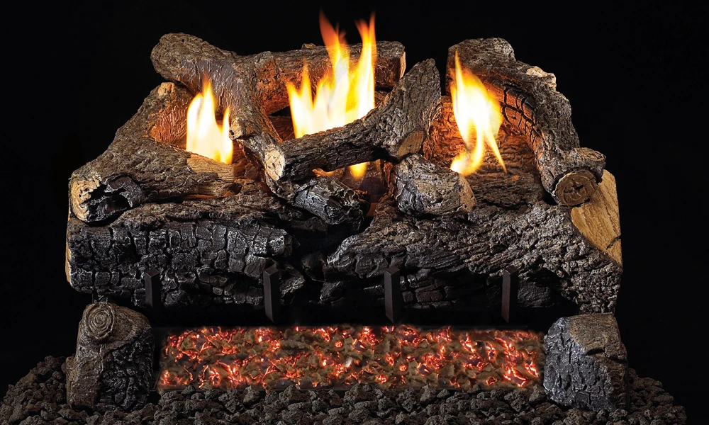RealFyre G18 Series 16-18 Inch See-Thru Vent-Free Gas Log Set - G18-2-16-18-15